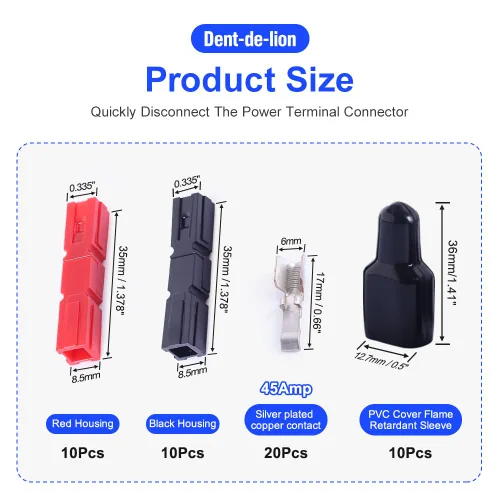 Miniatura 2 de 45A Conecte Rápido Baterías Conector De Batería Conectores De Alimentación Modular Desconexión Rápida 10 Pares, AWG10-12