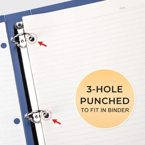 Miniatura 4 de EMSHOI Cuaderno con espiral A4, cuaderno de rayas universitario - 300 páginas, papel grueso de 100 g/m², se abre 180° para colocarse plano