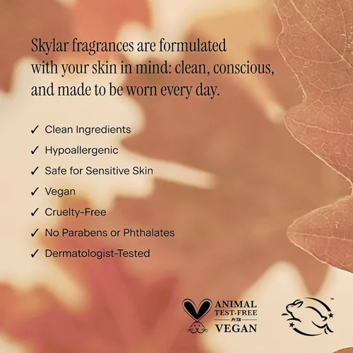 Miniatura 6 de Skylar - Perfume Fall Cashmere, Eau de Perfume, hipoalergénico y limpio, para mujeres y hombres, vegano y seguro, picante y gourmet, con notas