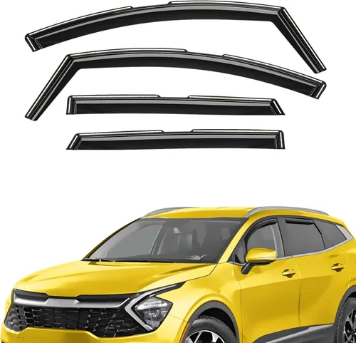Miniatura 9 de Deflectores de ventana extra duraderos en el canal, protectores de lluvia aptos para Toyota RAV4 2019-2025, viseras solares, ventilación de viento