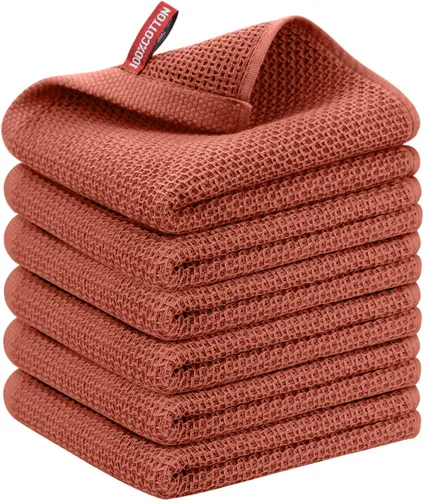 Miniatura 96 de Nialnant - Toalla de cocina 100% algodón, tejido gofre, suave, absorbente y de secado rápido, toallas para secar platos, trapos de limpieza - Multi