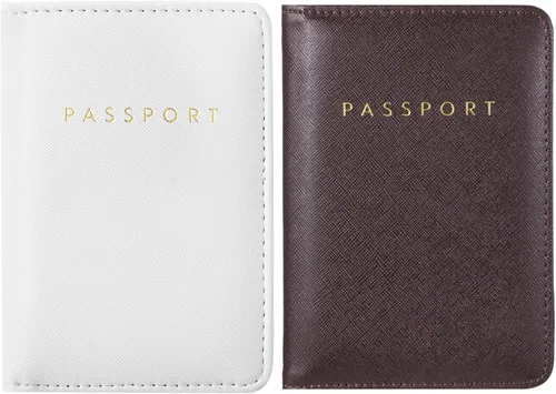 Miniatura 16 de 2 piezas de funda de pasaporte para viaje, impermeable, de cuero, cartera, libro de viaje, artículos esenciales para crucero para mujeres y hombres