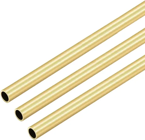 Miniatura 9 de Tubo redondo de latón, 0.079 in de diámetro exterior de 0.020 in de grosor de pared de 11.811 in de longitud, tubo recto de metal sin costuras