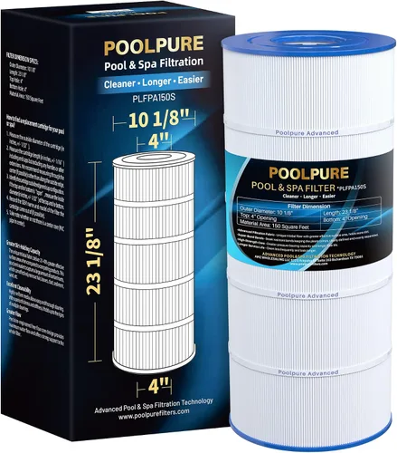 POOLPURE PA150S - Filtro de piscina que reemplaza a Hayward CX150XRE, Hayward SwimClear C150S, PA150S, Ultral-D4, cartucho de filtro de 150 pies