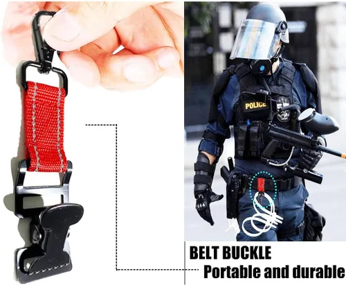 Miniatura 5 de ZHIRONGFA - Soporte de clip de guante de bomberos para equipo de trabajo, clip de cocodrilo de rescate de seguridad, paquete de 5, 6 pulgadas (rojo)