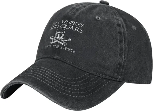 Miniatura 111 de Philysonic Funny Hat I Like Whisky and Cigars and Maybe 3 People Sombreros para Hombres Gorras de Béisbol Gorras Ajustables