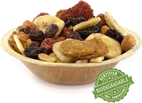 Miniatura 8 de Charity Leaf Cuenco redondo desechable de hoja de palma de 4 pulgadas (50 piezas) Parecido al bambú Todo natural y biodegradable Tablas