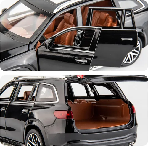 Miniatura 5 de WAKAKAC Modelo de automóvil fundido a presión GLS63 AMG 1/24 aleación coleccionable de juguete con luz y sonido, vehículo de juguete para adultos
