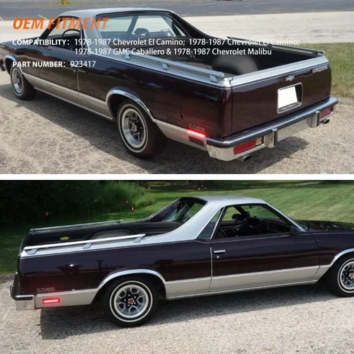 Miniatura 8 de ADIIL Luces LED de lente roja para parachoques trasero compatibles con 1978-1987 Chevrolet El Camino GMC Caballero, reemplazan las lámparas Luces
