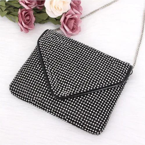 Miniatura 5 de Naimo Bolso cruzado con diamantes de imitación de cristal brillante, bolso de mano de noche de diamante, bolso para teléfono celular para fiesta