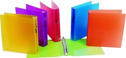 Filexec Carpeta de 3 anillas, capacidad de 1.5 pulgadas, esmerilada, tamaño carta, 6 unidades (paquete de 1) arándano, fresa, uva, limón, lima,