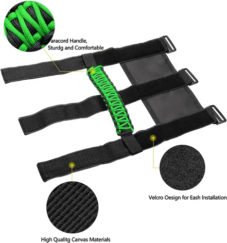 Miniatura 4 de 4 asas de agarre de barra antivuelco compatibles con Jeep Wrangler JLU JK JKU TJ YJ LJ JT JL y Gladiator JT 1987-2021 UTV y ATV, se adapta a barras