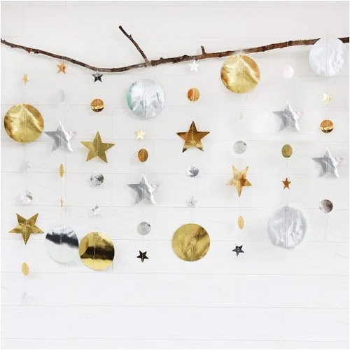 Miniatura 3 de Flairs New York Decoraciones Navideñas Banner Adornos para Pasteles Accesorios de Fiesta (Paquete de 6 Adornos para Cupcakes, Xmas #Snow Cinta Roja)