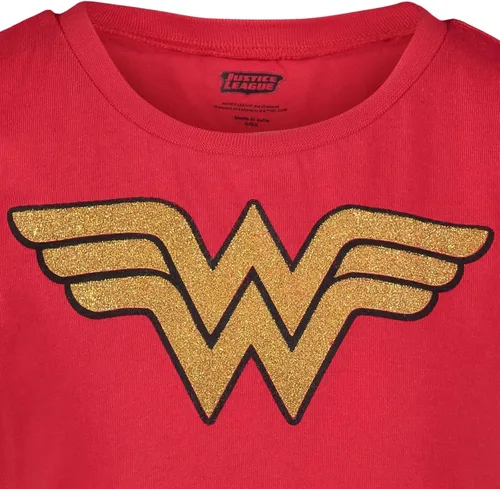 Miniatura 9 de DC Comics Wonder Woman - Paquete de 4 camisetas para niñas, Oro