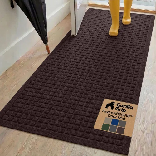 Miniatura 30 de GORILLA GRIP® HydroABSORB - Tapete ultra absorbente para puerta delantera y entrada exterior, atrapa la suciedad y la humedad, tapete de bienvenida