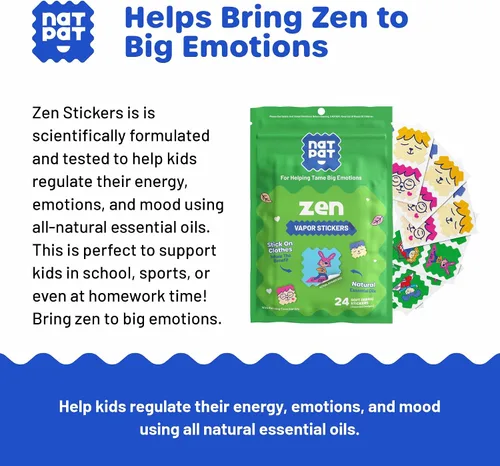 Miniatura 6 de NATPAT Zen Patch Calcomanías Calmantes del Estado de Ánimo para Niños y Adultos - Libre de Químicos y Medicamentos, Apoyo del Estado de Ánimo