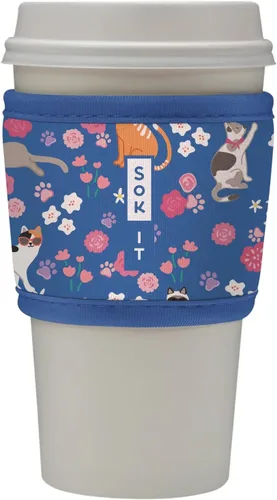 Miniatura 25 de Sok It HotSok Coffee & Tea - Funda de neopreno con aislamiento reutilizable (floral abstracto)