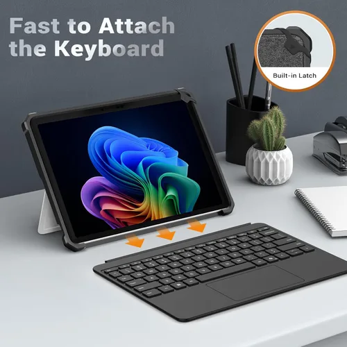 Miniatura 6 de MoKo - Funda protectora resistente todo en uno para Microsoft Surface Pro de 12 pulgadas lanzada en 2025, con soporte trasero para bolígrafo