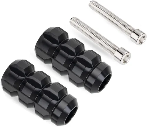 Miniatura 11 de Clavija de Cambio Palanca de Cambio de Motocicleta CNC Billet Negra Reposapiés Compatible con Harley Dyna Sportster Softail Street Road Glide Negro-a