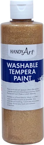 Miniatura 10 de Handy Art Pintura lavable con purpurina de 8 onzas, azul