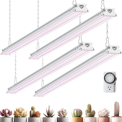 Miniatura 16 de Barrina TX-S60 - Luz de cultivo de 4 pies, 60W (equivalente a 420W), espectro completo con LEDs rojos de 660nm, PPFD alto, enlazable, luces