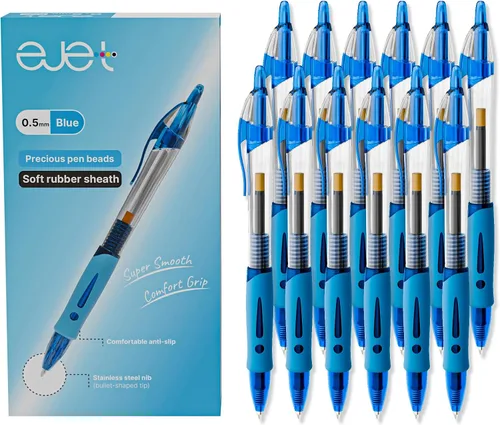 Miniatura 7 de ejet Paquete de 12 bolígrafos de gel negros de línea fina de 0.020 in – Bolígrafos de gel retráctiles para una escritura suave Ideal