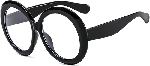 Miniatura 3 de willochra Lentes de lectura redondos de gran tamaño estilo Oprah con bisagra de resorte para computadora con bloqueo de luz azul para mujeres