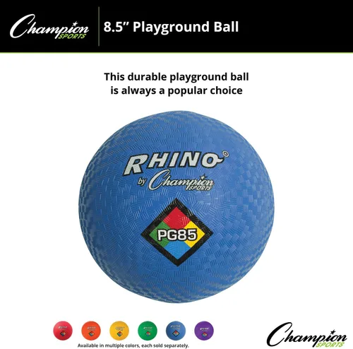 Miniatura 5 de Champion Sports Rhino Playground Balls 8.5" D - Two Ply, Nylon Wound, Blue