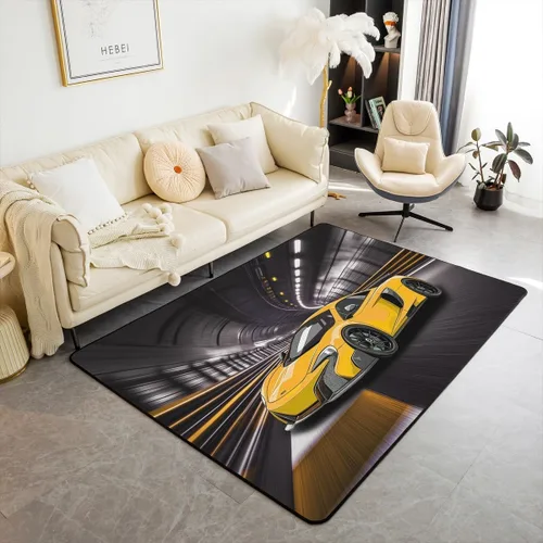 Miniatura 24 de Alfombra retro floral bohemia para sala de estar, alfombra de área de 5 x 7 pies para niños, pintura al óleo y flores, alfombra decorativa