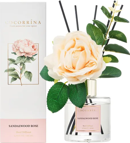 Miniatura 66 de Cocorrína Juego de difusor de varillas - Difusor perfumado de rosa satinada con varillas para el hogar, difusor de varillas para decoración