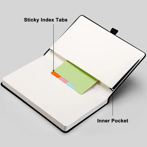Miniatura 7 de RETTACY Cuaderno rayado, 2 paquetes, 192 páginas numeradas por paquete, tamaño A5 mediano (5.7 x 8.3 pulgadas), para hombres y mujeres, escritura