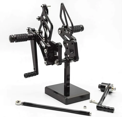 Miniatura 2 de FXCNC Juego de estriberas ajustables CNC para motocicleta, reposapiés trasero compatible con GSX-R GSXR 600 750 GSXR600 GSXR750 GSX-R600 GSX-R750
