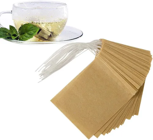 Miniatura 9 de Numola Bolsas de filtro de té sin blanquear para té de hojas sueltas, bolsas de té vacías, papel de filtro de pulpa de madera, bolsa infusora de té