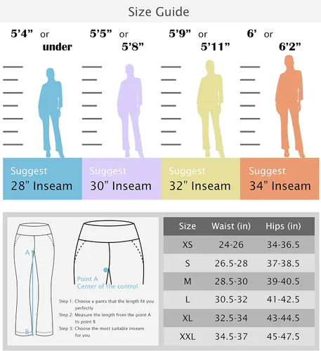 Miniatura 5 de Pantalones largos de yoga para mujer, tamaños 28, 30, 32.0in, 34, con bolsillos