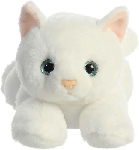 Miniatura 2 de Aurora® Adorable Flopsie™ Precious White Kitty™ Animal de Peluche - Usado para Crear Aventuras de Juego Imaginativo - Perfecto para Cumpleaños