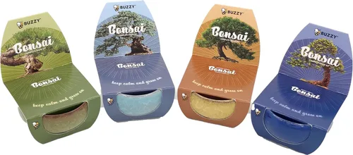 BUZZY El kit de cultivo de árboles bonsái incluye pino austriaco negro, ciprés de Monterey, abeto azul, abeto noruega con macetas crujientes verdes,