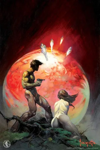 Frank Frazetta Red Planet Mars Ciencia ficción Fantasía Obra Clásico Retro Vintage Artista de Ciencia Ficción Artista de Cómics de los años 70