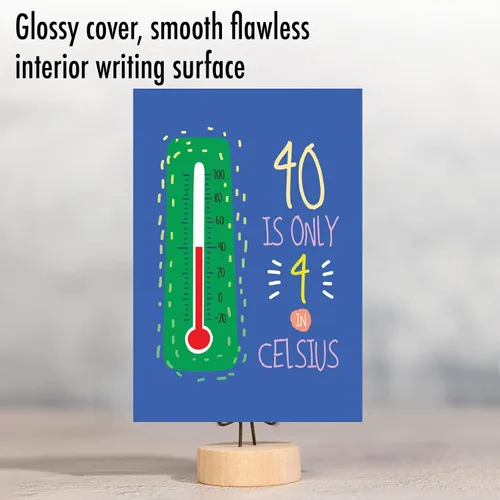 Miniatura 3 de NobleWorks 40 In Celsius C9572MBG Divertida tarjeta de felicitación de cumpleaños de hito con sobre (4.63 x 6.75 pulgadas)