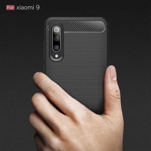 Miniatura 7 de Funda para Xiaomi Mi 9 - Funda delgada de absorción de impactos de fibra de carbono (negro)