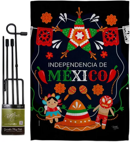 Miniatura 8 de Nacionalidad Independencia De México Bandera de Jardín Nación Regional Internacional Mundo País Área Particular Pequeña Decoración Regalo Patio Casa