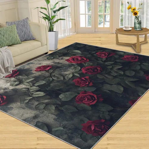 Miniatura 21 de Autumn Forest Rugs for Bedroom, Lake Forest Area Rug, Landscape Photo Rugs for Living Room, Indoor Non-Slip Rug, Machine Washable Carpet for Front