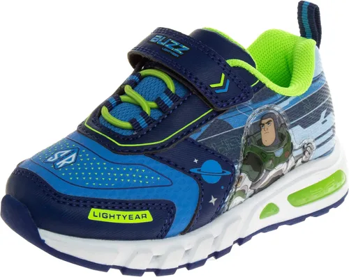 Disney Pixar Toy Story - Zapatos deportivos para niños - Buzz Lightyear y Woody sin cordones con luces para niños pequeños (niños pequeños)