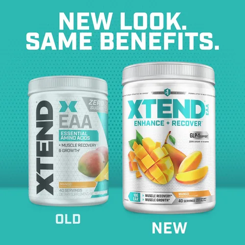 Miniatura 3 de Xtend - Polvo EAA + BCAA para recuperación muscular y crecimiento muscular magro, 9 aminoácidos esenciales para entrenamiento intra o recuperación