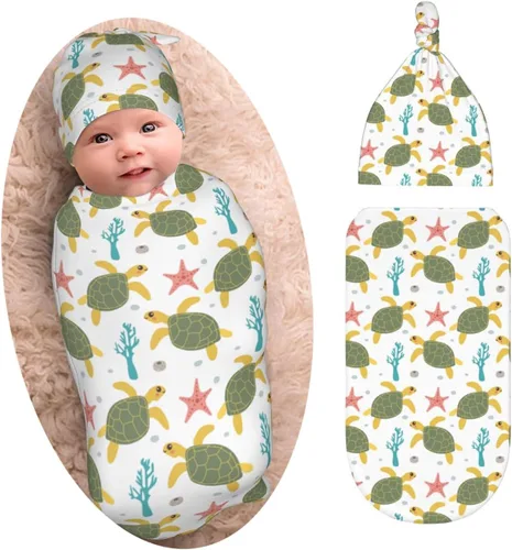 Miniatura 11 de Burrito Taco Tortilla Manta para recién nacido con juego de gorro, suave y elástica, manta de bebé, regalo divertido para baby shower de niños
