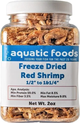 Miniatura 4 de Red Shrimp-Freeze Dried 1/2" to 1 &1/4" Floating Red River Shrimp for All Tropicals, Turtles, Koi & Pond Fish, Rodents1-lb Lg Jar