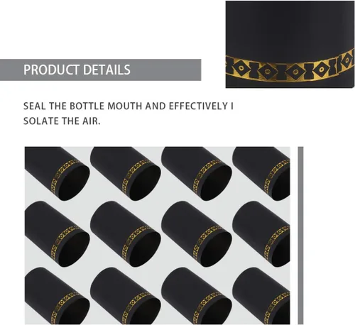 Miniatura 5 de DOITOOL 100 cápsulas termorretráctiles de PVC, sellador de vino, tapas retráctiles, tapones de corchos, cápsulas para bodegas profesionales