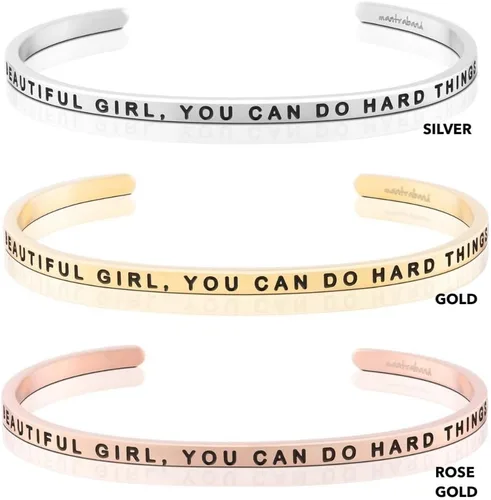 Miniatura 2 de MantraBand Pulseras Pulsera de mantra ajustable grabada inspiradora Color plateado Regalos para mujeres