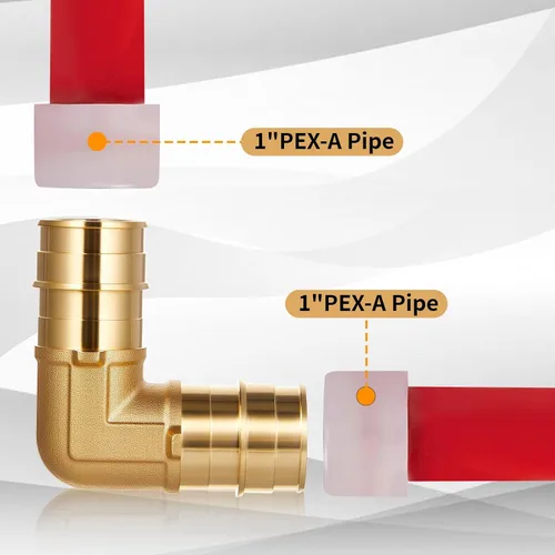 Miniatura 4 de 1 "X 1" Codo de 90 grados Pex A Accesorios de expansión Accesorios de latón Herramienta de crimpado Pex para conexión de tubería de tubería, ASTM