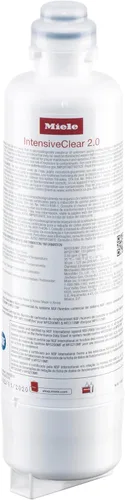 Miele Filtro de agua KWF 2000 IntensiveClear 2.0 original con carbón activo para refrigeradores Miele MasterCool, hielo sin sabor y calidad del agua