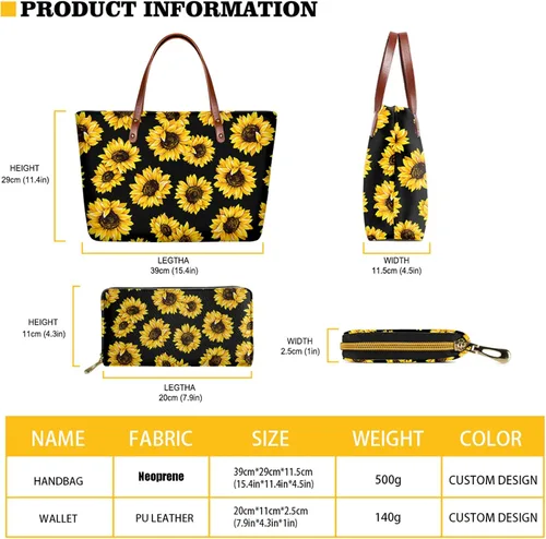 Miniatura 2 de Coloranimal Bolso de mano con asa superior para mujer, bolso cruzado grande, bolso largo para regalo